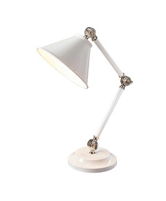 Настолна лампа Provence Element 1xE27 Mini White Polished Nickel Elstead Lighting PV-ELEMENT-WPN | Osvetlenieto.bg
