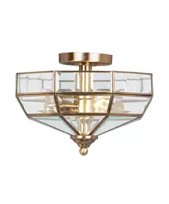 Плафон Old Park 2xE27 Antique Brass Elstead Lighting OLD-PARK-AB | Osvetlenieto.bg