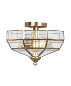 Плафон Old Park 2xE27 Antique Brass Elstead Lighting OLD-PARK-AB | Osvetlenieto.bg