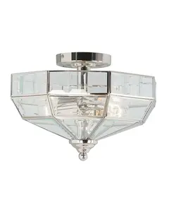 Плафон Old Park 2xE27 Polished Nickel Elstead Lighting OLD-PARK-PN | Osvetlenieto.bg