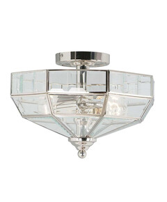 Плафон Old Park 2xE27 Polished Nickel Elstead Lighting OLD-PARK-PN | Osvetlenieto.bg