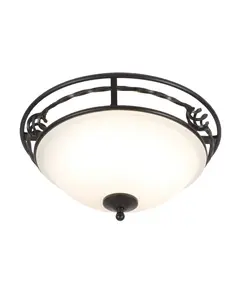 Плафон Pembroke 2xE27 Light Style A Black Elstead Lighting PB-F-A-BLACK | Osvetlenieto.bg