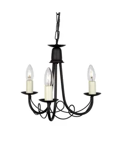 Полилей Minster 3xE14 Black Elstead Lighting MN3-BLACK | Osvetlenieto.bg