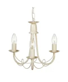 Полилей Minster 3xE14 Ivory Gold Patina Elstead Lighting MN3-IV-GOLD | Osvetlenieto.bg