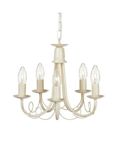 Полилей Minster 5xE14 Ivory Gold Patina Elstead Lighting MN5-IV-GOLD | Osvetlenieto.bg