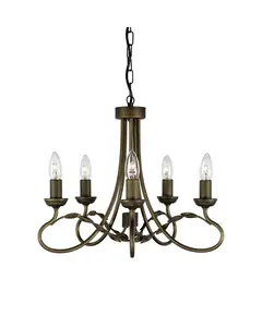 Полилей Olivia 5xE14 Black Gold Patina Elstead Lighting OV5-BLK-GOLD | Osvetlenieto.bg