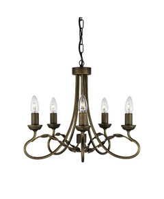 Полилей Olivia 5xE14 Black Gold Patina Elstead Lighting OV5-BLK-GOLD | Osvetlenieto.bg
