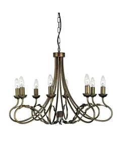 Полилей Olivia 8xE14 Black Gold Patina Elstead Lighting OV8-BLK-GOLD | Osvetlenieto.bg