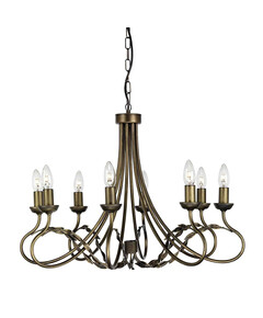 Полилей Olivia 8xE14 Black Gold Patina Elstead Lighting OV8-BLK-GOLD | Osvetlenieto.bg
