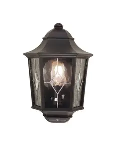 Външен аплик Norfolk 1xE27 Half Lantern Black Elstead Lighting NR7-2-BLK | Osvetlenieto.bg