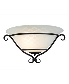 Аплик Torchiere 1xE27 Wall Uplighter Black Etched Opal Glass Elstead Lighting TCH-WU-BLACK | Osvetlenieto.bg