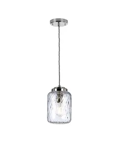 Пендел Sola 1xE27 Polished Nickel Clear Glass Elstead Lighting SOLA-P | Osvetlenieto.bg
