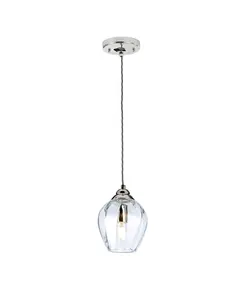 Пендел Tiber 1xE27 Polished Nickel Clear Glass Elstead Lighting TIBER-P-CLEAR | Osvetlenieto.bg