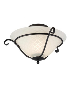 Плафон Torchiere 1xE27 Black Opal Etched Glass Elstead Lighting TCH-F-BLACK | Osvetlenieto.bg