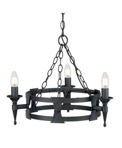 Полилей Saxon 3xE14 Black Elstead Lighting SAX3-BLK | Osvetlenieto.bg