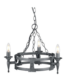 Полилей Saxon 3xE14 Black Silver Patina Elstead Lighting SAX3-BLK-SIL | Osvetlenieto.bg