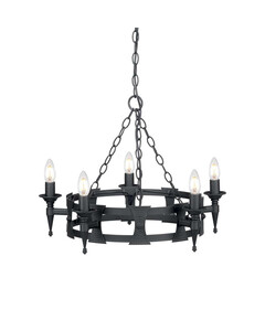 Полилей Saxon 5xE14 Black Elstead Lighting SAX5-BLK | Osvetlenieto.bg