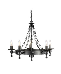 Полилей Warwick 5xE14 Graphite Black Elstead Lighting WR5-GRAPHITE | Osvetlenieto.bg