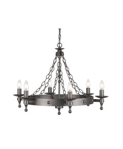 Полилей Warwick 6xE14 Graphite Black Elstead Lighting WR6-GRAPHITE | Osvetlenieto.bg