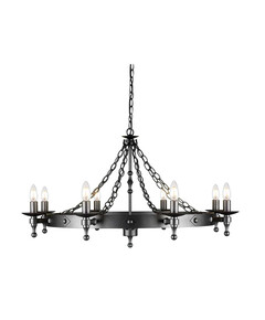 Полилей Warwick 8xE14 Graphite Black Elstead Lighting WR8-GRAPHITE | Osvetlenieto.bg