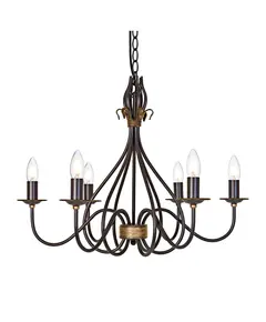 Полилей Windermere 6xE14 Rust Gold Elstead Lighting WM6 | Osvetlenieto.bg