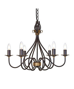 Полилей Windermere 6xE14 Rust Gold Elstead Lighting WM6 | Osvetlenieto.bg