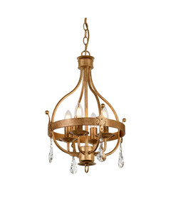 Полилей Windsor 4xE14 Gold Patina Elstead Lighting WINDSOR4-GOLD | Osvetlenieto.bg