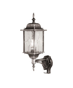 Външен аплик Wexford 1xE27 Up PIR Black Silver Elstead Lighting WX1-PIR | Osvetlenieto.bg