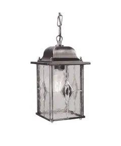 Външна висяща лампа Wexford 1xE27 Black Silver Elstead Lighting WX9 | Osvetlenieto.bg