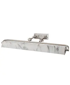 Аплик за картина Winchfield 4xE14 Large Polished Nickel & White Marble Effect Elstead Lighting WINCHFIELD-PLL-PN-WM | Osvetlenieto.bg