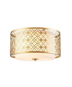 Плафон Ziggy 2xE27 Medium Lacquered Gold Elstead Lighting ZIGGY-F-M-LG | Osvetlenieto.bg