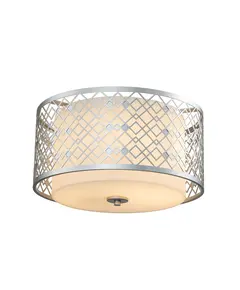 Плафон Ziggy 2xE27 Medium Lacquered Silver Elstead Lighting ZIGGY-F-M-LS | Osvetlenieto.bg