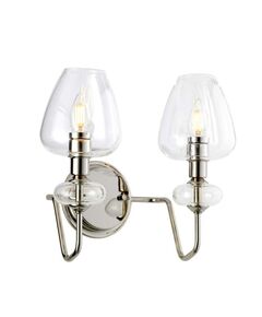 Аплик Armand 2xE14 Polished Nickel Plated Clear Glass Shades Elstead Lighting DL-ARMAND2-PN | Osvetlenieto.bg