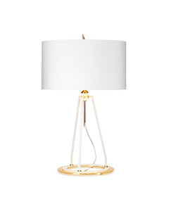 Настолна лампа Ferrara 1xE27 White Polished Gold Elstead Lighting FERRARA-TL-WPG | Osvetlenieto.bg