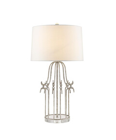 Настолна лампа Stella 1xE27 Distressed Silver Gilded Nola GN-STELLA-TL-SV | Osvetlenieto.bg