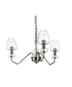 Полилей Armand 3xE14 Polished Nickel Plated Clear Glass Shades Elstead Lighting DL-ARMAND3-PN | Osvetlenieto.bg