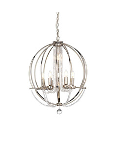 Полилей Cassie 6xE14 Polished Nickel Plated Elstead Lighting CASSIE7 | Osvetlenieto.bg