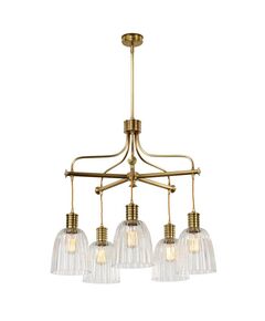 Полилей Douille 5xE27 Aged Brass Elstead Lighting DOUILLE5-AB | Osvetlenieto.bg