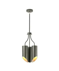 Полилей Quinto 3xE27 Dark Grey Polished Nickel Elstead Lighting QUINTO3-GPN | Osvetlenieto.bg
