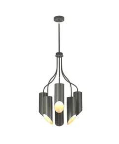 Полилей Quinto 6xE27 Dark Grey Polished Nickel Elstead Lighting QUINTO6-GPN | Osvetlenieto.bg