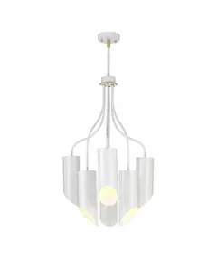 Полилей Quinto 6xE27 White Aged Brass Elstead Lighting QUINTO6-WAB | Osvetlenieto.bg