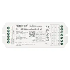 MiBoxer PR5 мощен LED димер/контролер 5в1 MONO/CCT/RGB/RGBW/RGBCCT 2.4GHz 12-48V 20A | Osvetlenieto.bg