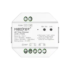 MiBoxer TRIAC димер TRI-C1 1.36A 300W 2.4GHz RF 100-240V AC | Osvetlenieto.bg