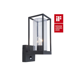 Градински аплик FLAIR PIR сензор Lutec 1xE27 IP44 5288802012 | Osvetlenieto.bg