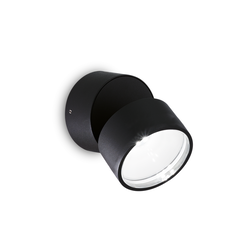 LED Фасаден аплик OMEGA AP ROUND NERO 4000K 285504 Ideal Lux  IP54 | Osvetlenieto.bg