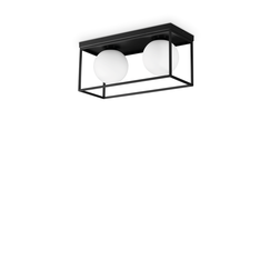 Плафон LINGOTTO PL2 NERO 304137 Ideal Lux 2xE14 | Osvetlenieto.bg