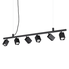 Полилей DYNAMITE SP6 SQUARE NERO 371412 Ideal Lux 6xGU10 | Osvetlenieto.bg
