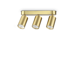 Спот DYNAMITE PL3 LINEAR ROUND OTTONE 371269 Ideal Lux 3xGU10 | Osvetlenieto.bg