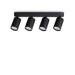 Спот DYNAMITE PL4 LINEAR ROUND NERO 371344 Ideal Lux 4xGU10 | Osvetlenieto.bg