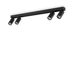 Спот PROFILO PL4 NERO 328195 Ideal Lux 4xGU10 | Osvetlenieto.bg